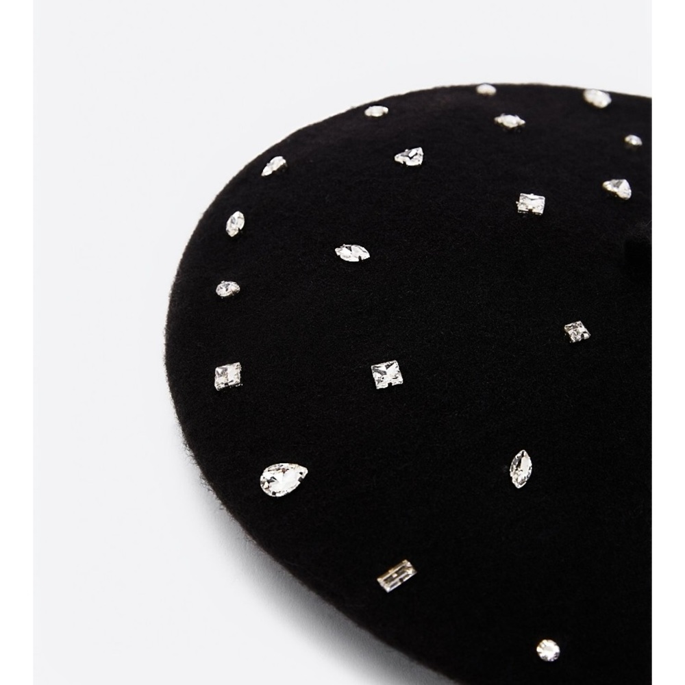 NEW Zara Embellished Beret - Picture 2 of 3